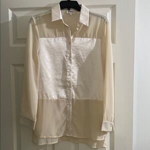 Sheer Button Down Blouse (Size S)